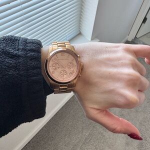 Michael Kors Pink Gold Chronograph Watch